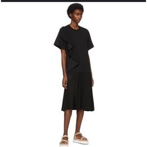 ❕SALE❕ 3.1 Phillip Lim Black Ruffle Combo T-Shirt Dress